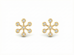 18K Gold & Diamond Women Stud Earring KRK30047