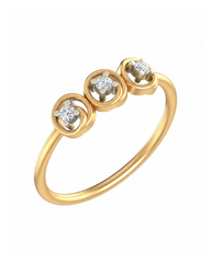 18K Gold & Diamond Dailywear Ring For Women KRB10122-A
