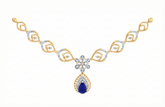 14K Gold & Diamond Women Gemstone Necklace Set KRB44062NR