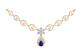 14K Gold & Diamond Women Gemstone Necklace Set KRB44062NR