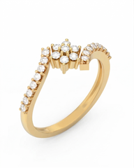18K Gold & Diamond Engagement Ring For Women KRC10456