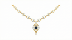 14K Gold & Diamond Gemstone Necklace Set KRB44102N-A
