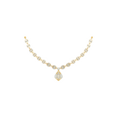 18K Gold & Diamond Lightweight Necklace Set KNCK-1111