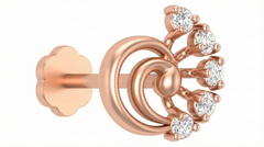 18K Gold & Diamond Stud Nose Pin KRA50169