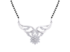 Gold & Diamond Floral Mangalsutra For Women KRB50046