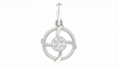 18K Gold & Diamond Floral Pendant Set KRA40145P