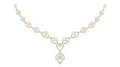 14K गोल्ड और डायमंड डेलीवियर नेकलेस सेट KRI44009N-A