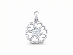 18K Gold & Diamond Floral Pendant Set KRK40092P