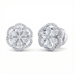 18K Gold & Diamond Women Stud Earring KFB30002