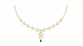 14K Gold & Diamond Gemstone Necklace Set KRI44013NG