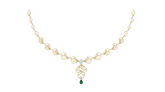 14K Gold & Diamond Gemstone Necklace Set KRI44013NG