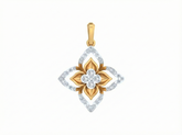 18K Gold & Diamond Floral Pendant Set KRK40199P