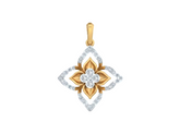 18K Gold & Diamond Floral Pendant Set KRK40199P