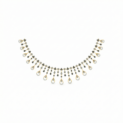 18K Gold & Diamond Choker Necklace Set KNCK-1139A