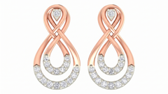 Rose Gold Diamond Earring | under 40k