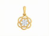 18K Gold & Diamond Floral Pendant KSK133