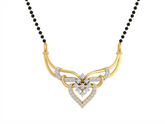 Gold & Diamond Heart Mangalsutra For Women KRB50047