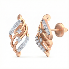 18K Gold & Diamond Women Stud Earring KRB40048E