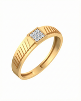18K Gold & Diamond Ring For Men KSK250