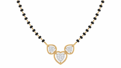 Gold & Diamond Heart Mangalsutra For Women KRC50109