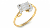 18K Gold & Diamond Cocktail Ring For Women KRA10609