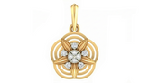 18K Gold & Diamond Floral Pendant Set KRA40141P