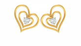 18K Gold & Diamond Solitaire Women Earring KRA40162E