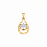 18K Gold & Diamond Floral Pendant Set KRB40052P