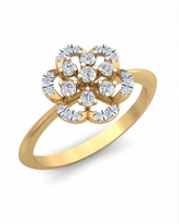 18K Gold & Diamond Engagement Ring For Women KRB10291