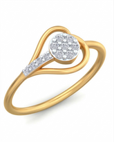 18K Gold & Diamond Engagement Ring For Women KRB10171