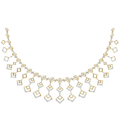 14K Gold & Diamond Choker Necklace Set KRH44127N