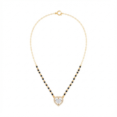 18K Gold & Diamond Heart Mangalsutra For Women KRE90086