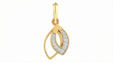 18K Gold & Diamond Dailywear Pendant Set KRA40149P