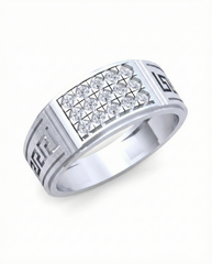 18K Gold & Diamond Band Ring For Men KRB60306