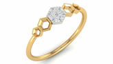 18K Gold & Diamond Ring For Women KRA10635