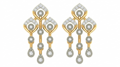 Yellow Gold Diamond Earring | under 40k