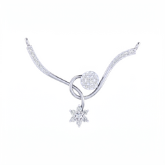 Gold & Diamond Floral Mangalsutra For Women KRC50087