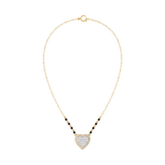 Gold & Diamond Heart Mangalsutra For Women KRC50181