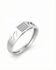 18K Gold & Diamond Band Ring For Men KSK223