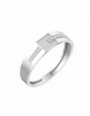 18K Gold & Diamond Band Ring For Men KSK256