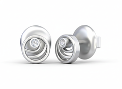 18K Gold & Diamond Solitaire Women Earring KSK054