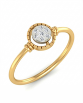 18K Gold & Diamond Dailywear Ring For Women KRB10182-A