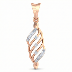 18K Gold & Diamond Dailywear Pendant Set KRB40048P
