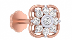 Gold & Diamond Stud Nose Pin KRC80176
