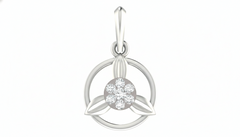 18K Gold & Diamond Floral Pendant Set KRA40143P