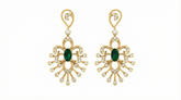 14K Gold & Diamond Women Gemstone Earring KRI44020ER