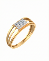 18K Gold & Diamond Ring For Men KSK232