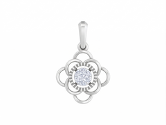 18K Gold & Diamond Floral Pendant KSK127