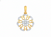 18K Gold & Diamond Floral Pendant Set KRK40195P