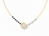 18K Gold & Diamond Beaded Mangalsutra For Women KFK90038